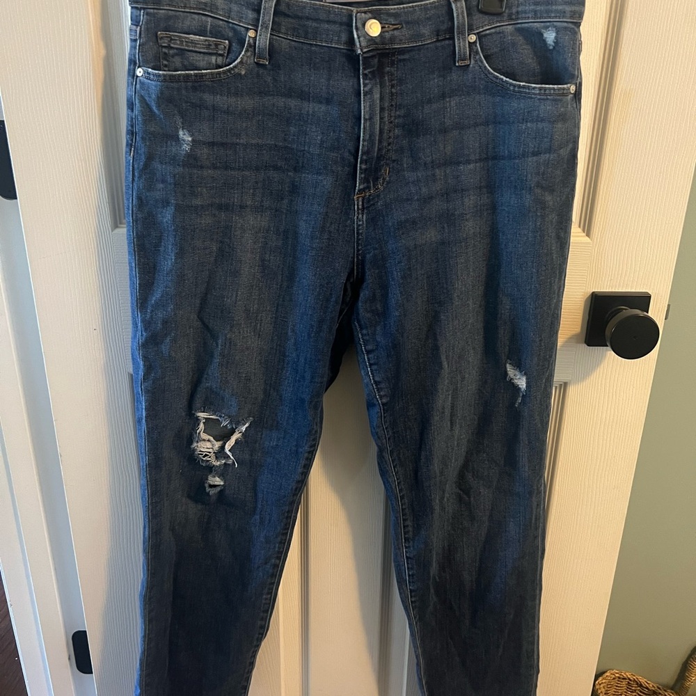 Joe's Jeans Dark Blue Distressed Boyfriend Jeans